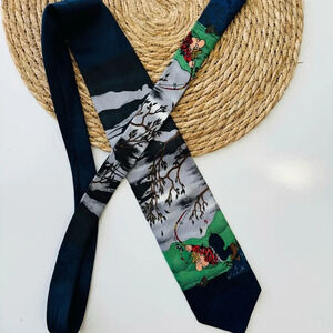 Vintage Balancine Hot Cakes Gary Patterson Fishing Tie